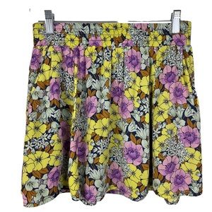 Anthro Leifnotes floral flounce mini skirt